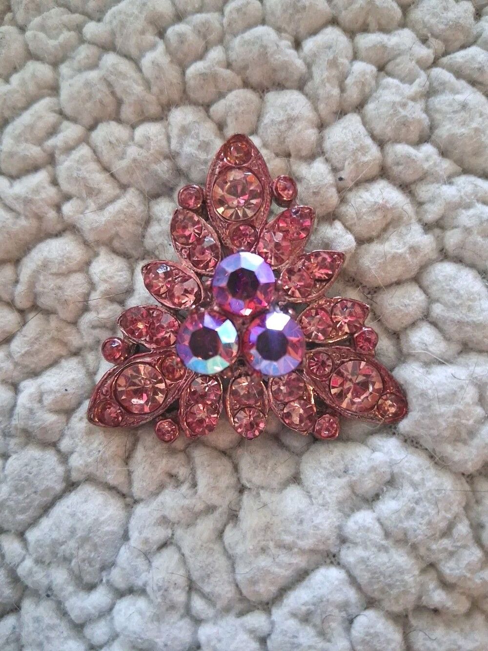 Gorgeous Pink AB Rhinestone Brooch